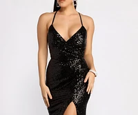 Taya Open Back Sequin Dress