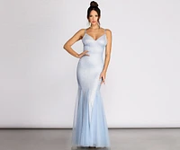 Ciara Glitter Tulle Mermaid Dress