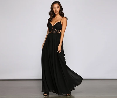Maia Formal Embroidered A-Line Dress