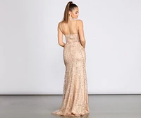 Camille Glitter And Mesh Cross Back Dress