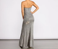 Miranda Strapless High Slit Formal Dress