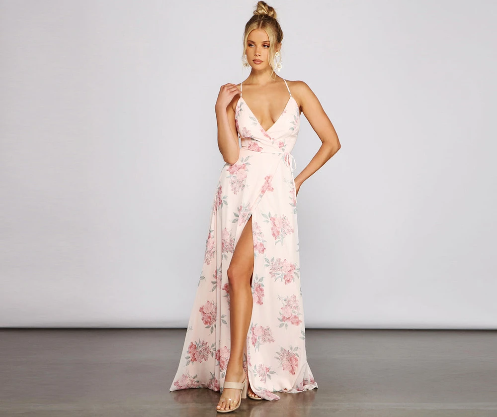 Anna Floral Chiffon A-Line Dress