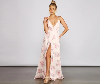 Anna Floral Chiffon A-Line Dress