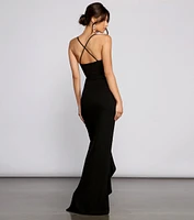 Tiffany Sleeveless High Slit Formal Dress