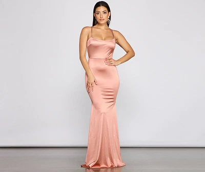 Candace Satin Ruched Mermaid Dress