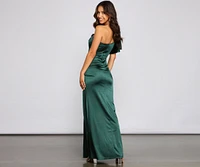 Charmaine Formal One-Shoulder Satin Dress