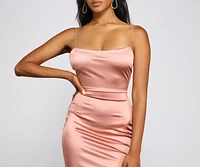 Nat Formal Backless Satin Dress