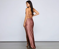 Ella Strappy Back High-Slit Dress