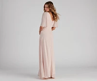 Greta Formal High Slit Chiffon Dress