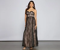 Laurel Formal Lace Illusion Corset Dress