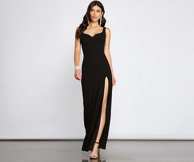 Layla Sleeveless High-Slit Formal Dress