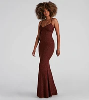 Camille Glitter Knit Mermaid Dress