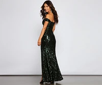 Willow Sequin Scroll Formal Dress