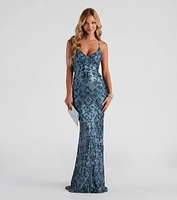 Remi Sequin Mesh Mermaid Dress