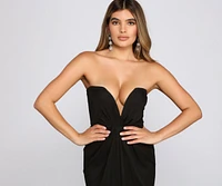 Addie Formal High Slit Wrap Dress