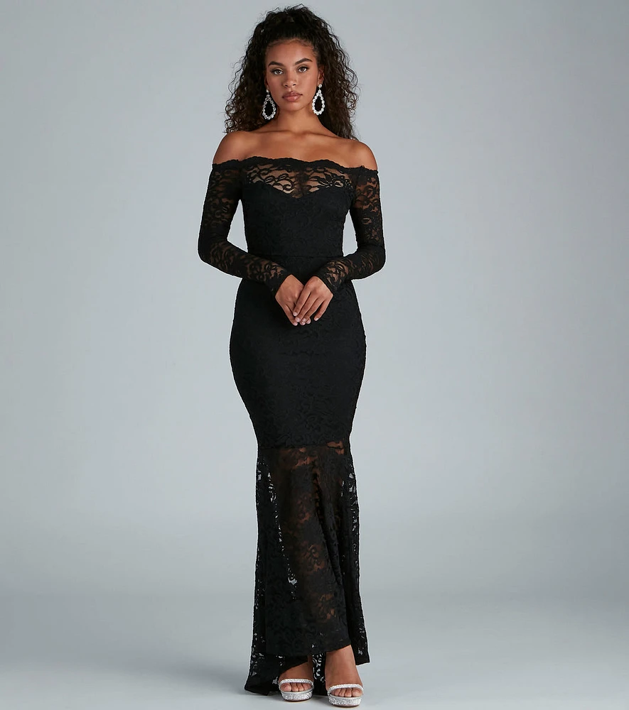 Betty Formal Off The Shoulder Lace Dress