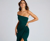 Susana Asymmetric Off-Shoulder Mermaid Dress