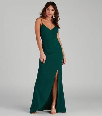 Skyler Formal A-Line Crepe Dress