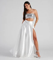 Celia Formal Sequin Two-Piece A-Line Dress