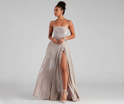 Denice Corset A-Line Wrap Formal Dress