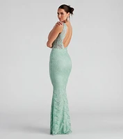 Emery Sleeveless Lace Formal Dress