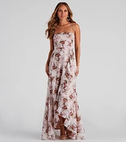 Rue Formal Floral Wrap Dress