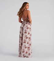 Rue Formal Floral Wrap Dress