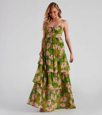 Valerie Tiered Floral Printed Dress