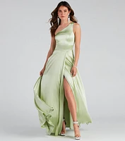 Dorothy Formal Satin A-Line Dress