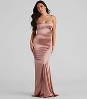 Monica Lace-Up Formal Dress