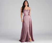 Zoe Satin A-Line Formal Dress