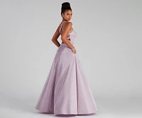 Josilyn Formal Glitter A-Line Dress