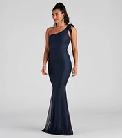 Alaia Glitter Mesh Mermaid Dress