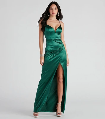 Kairi Formal Satin A-Line Dress