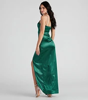 Kairi Formal Satin A-Line Dress