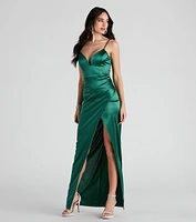 Kairi Formal Satin A-Line Dress