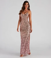 Kass Formal Ombre Sequin Dress