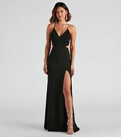 Clarice Formal Crepe Cutout Dress