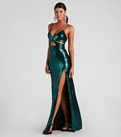 Selene Formal Sequin A-Line Dress
