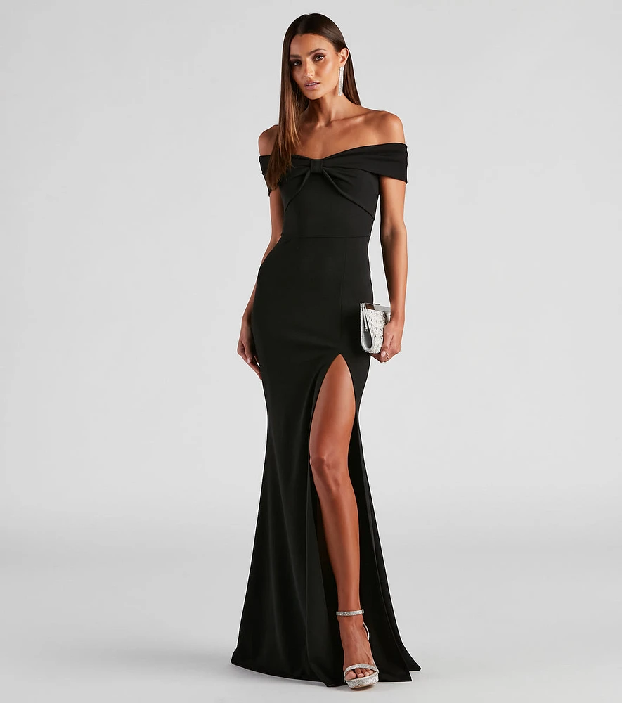 Emma Formal Bow Long Dress