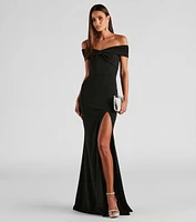 Emma Formal Bow Long Dress