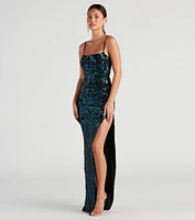 Jenelle Formal Sequin Open Back Dress