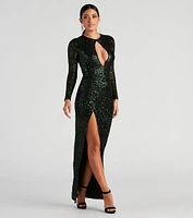 Naomi Formal Sequin Long Dress