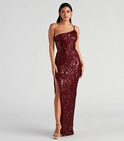 Jaleen Formal Sequin One Shoulder Dress