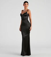 Elizabeth Formal Satin Mermaid Dress