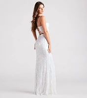 Gabrielle Formal Sequin Long Dress