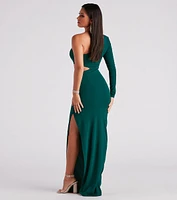 Carrie Formal Crepe Long Dress