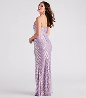 Mazie Formal Sequin V-Neck Mermaid Dress