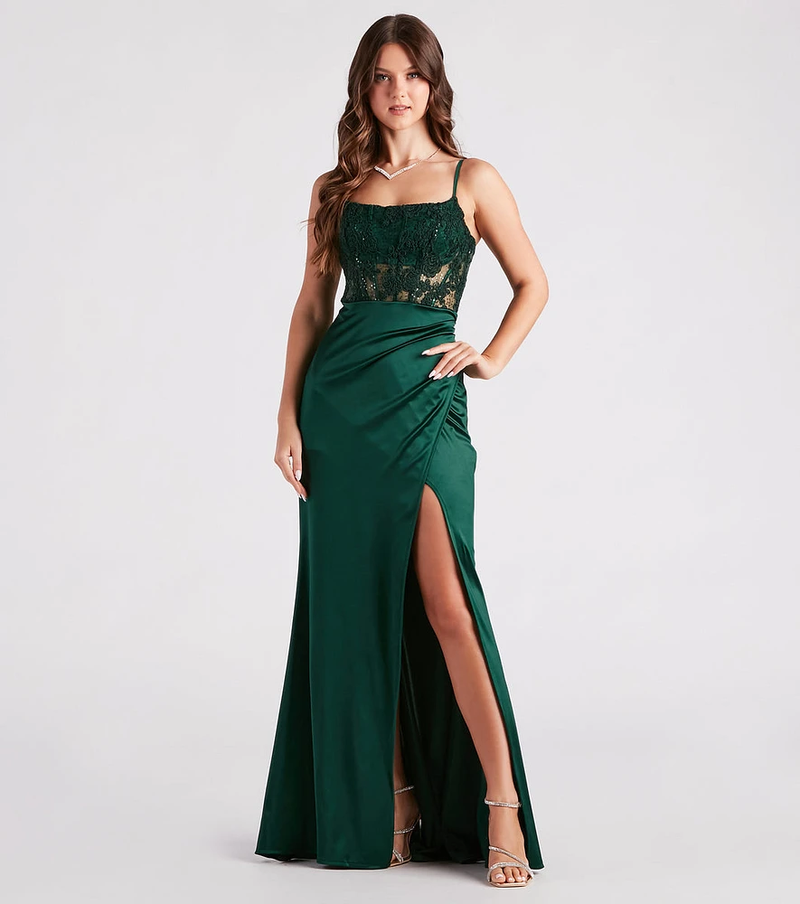 Mikayla Formal Lace Sequin Mermaid Dress