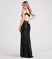 Rayne One-Shoulder Sequin Formal Dress